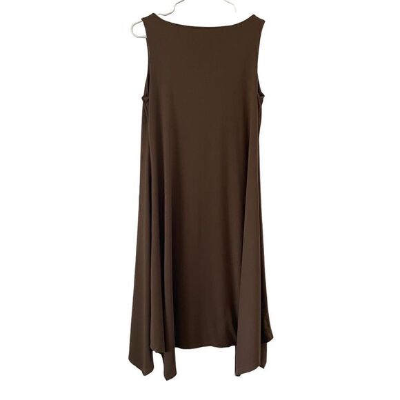Eileen Fisher Brown Tank Dress Drape Neck Small - Picture 2 of 4